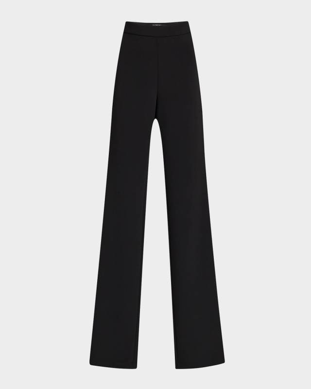 Straight-Leg Crepe Pants